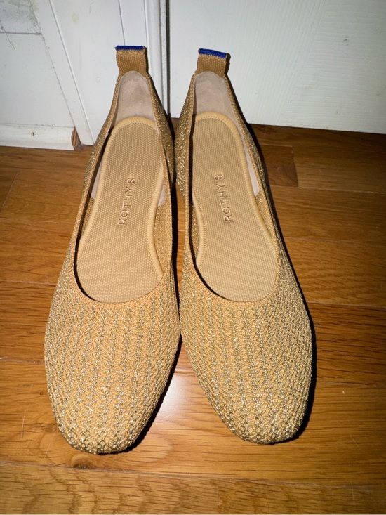 Rothy's Shoes - Rothy's The Square Wrap in Gold Stripe Size 8 Like New.